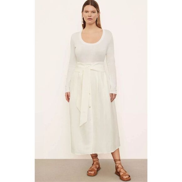 New. Vince Belted Button-Front Skirt. 1X. Retails $410 - Picture 8 of 15